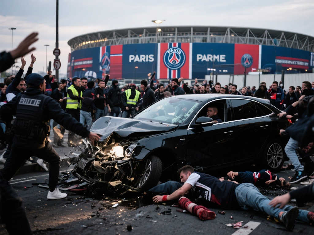 巴黎球迷遇袭：王子公园球场外汽车冲撞致至少三人受伤